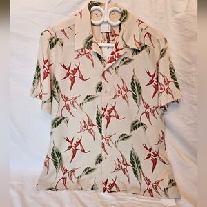 Authenticated by The RealReal Sandro Men Floral Button Down Short Sleeve Shirt M